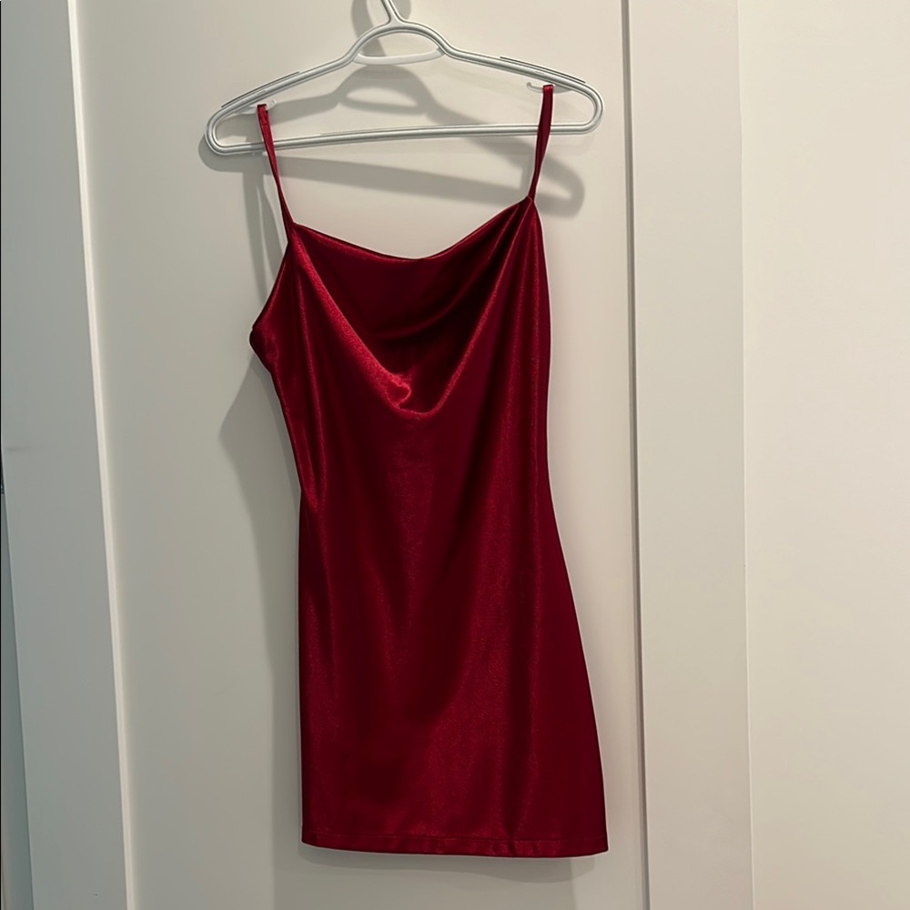 Elegant Red Slip Dress